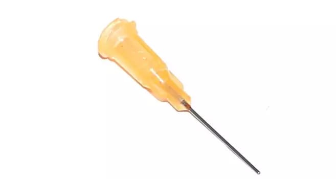 Lepené dávkovací jehly s nerezovou kanylou 25,4mm oranžová 23G 1ks