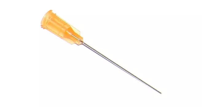 Lepené dávkovací jehly s nerezovou kanylou 38,1mm oranžová 23G 1ks