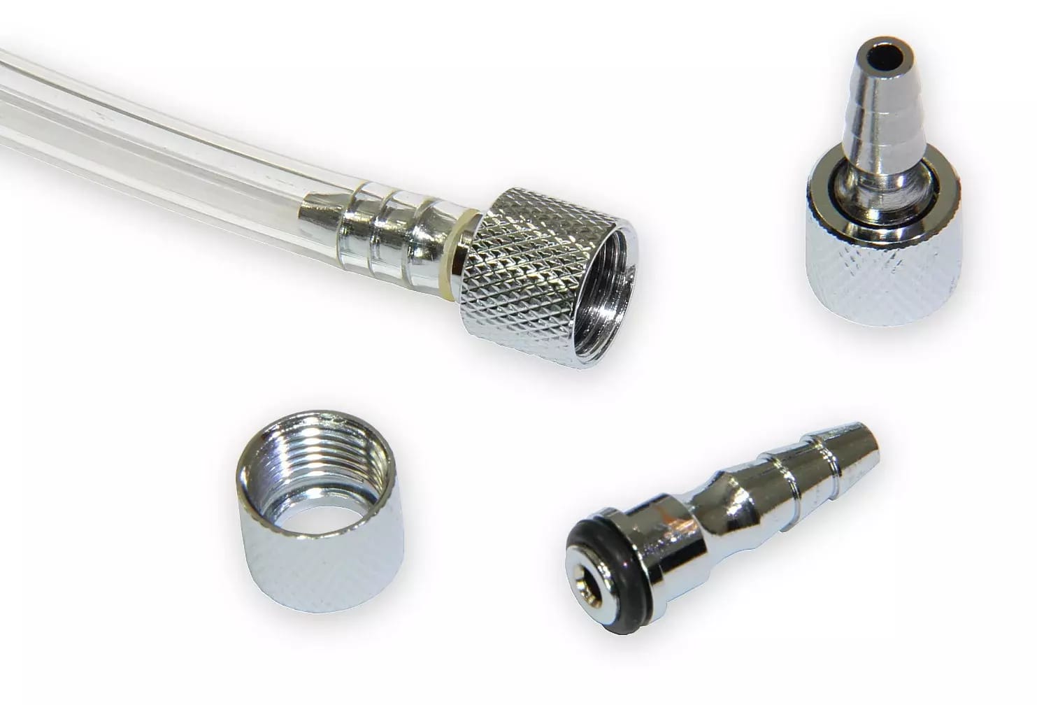 Nátrubek pro hadici 6mm s převlečnou matící 1/8\"