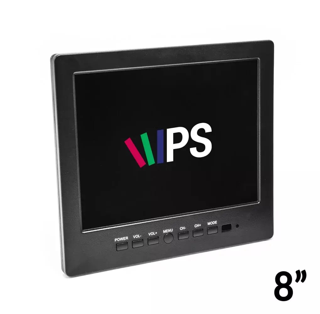 8\" LCD monitor k zabezpečovacím zařízením a mikroskopům