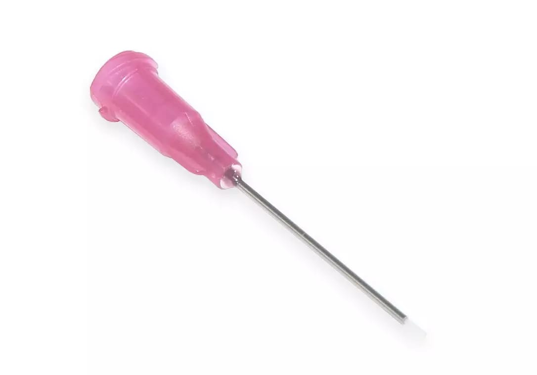 Nerezové dávkovací jehly s vloženou teflonovou trubičkou 25,4mm 25G 1ks