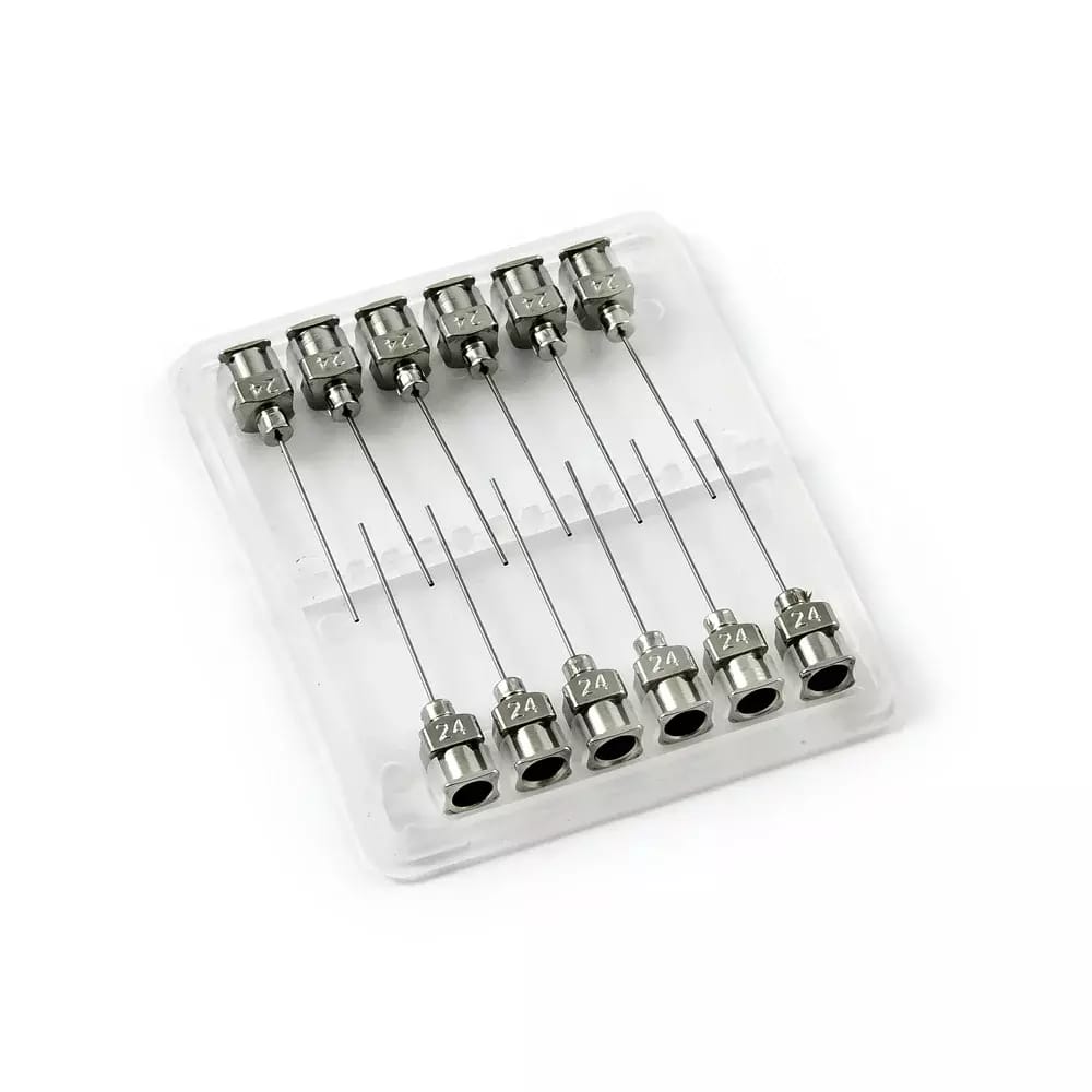 Nerezové dávkovací jehly 24G 1\" set 12ks