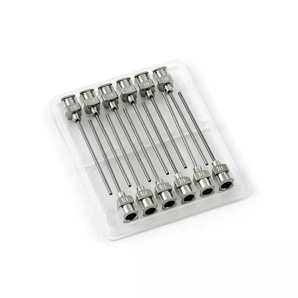 Nerezové dávkovací jehly 18G 1,5\" set 12ks