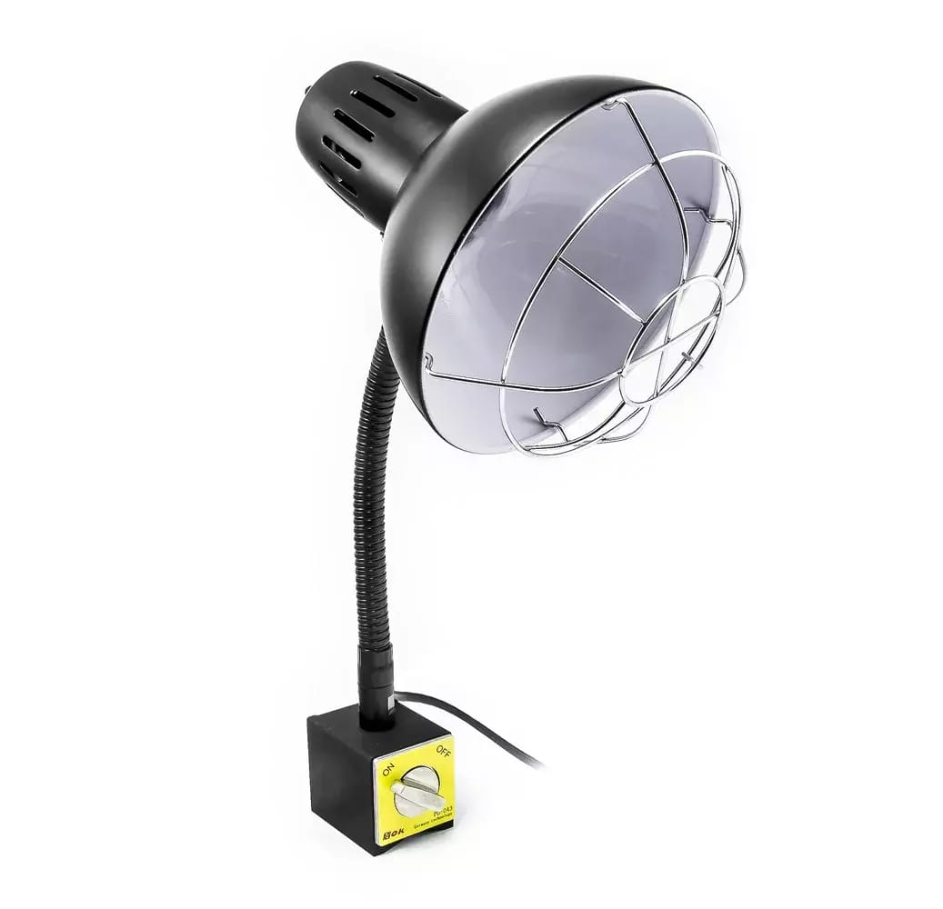 Strojní ohebná lampa s magnetem a ochrannou mříží PDOK PD-043