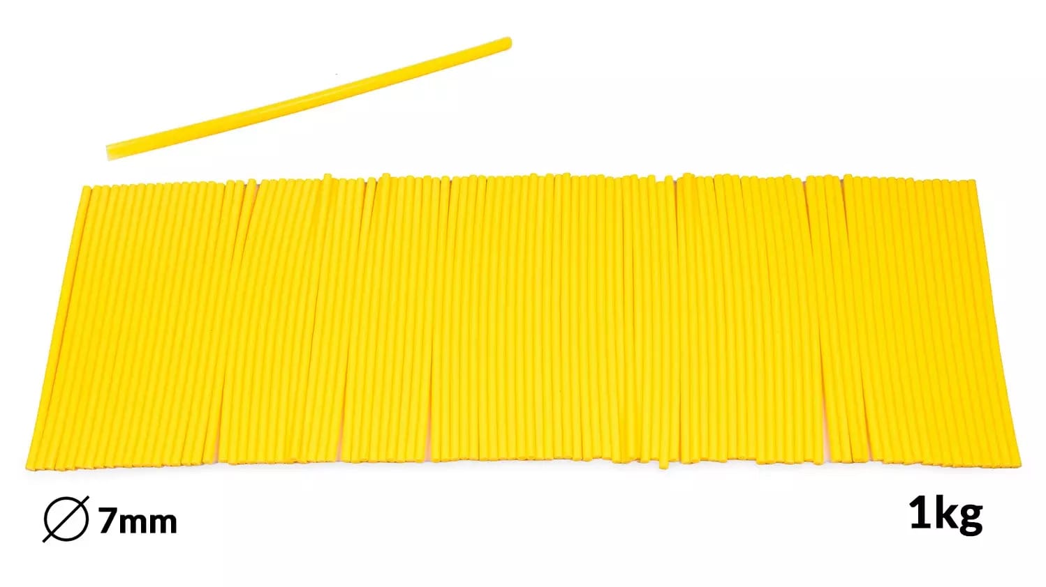Náplně tavné žluté do lepící pistole průměr 7mm 1kg