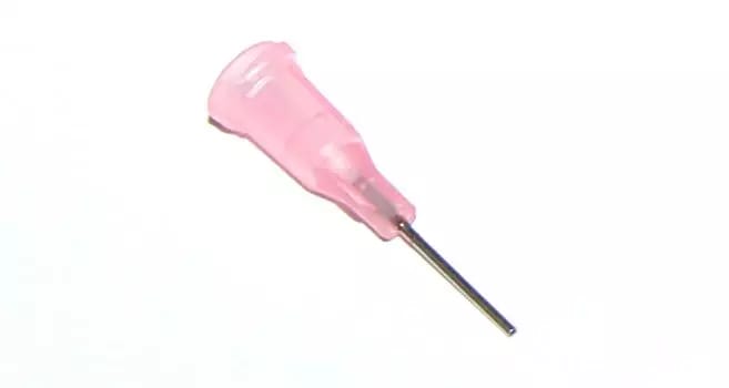 Lepené dávkovací jehly s nerezovou kanylou 12,7mm růžová 20G 1ks