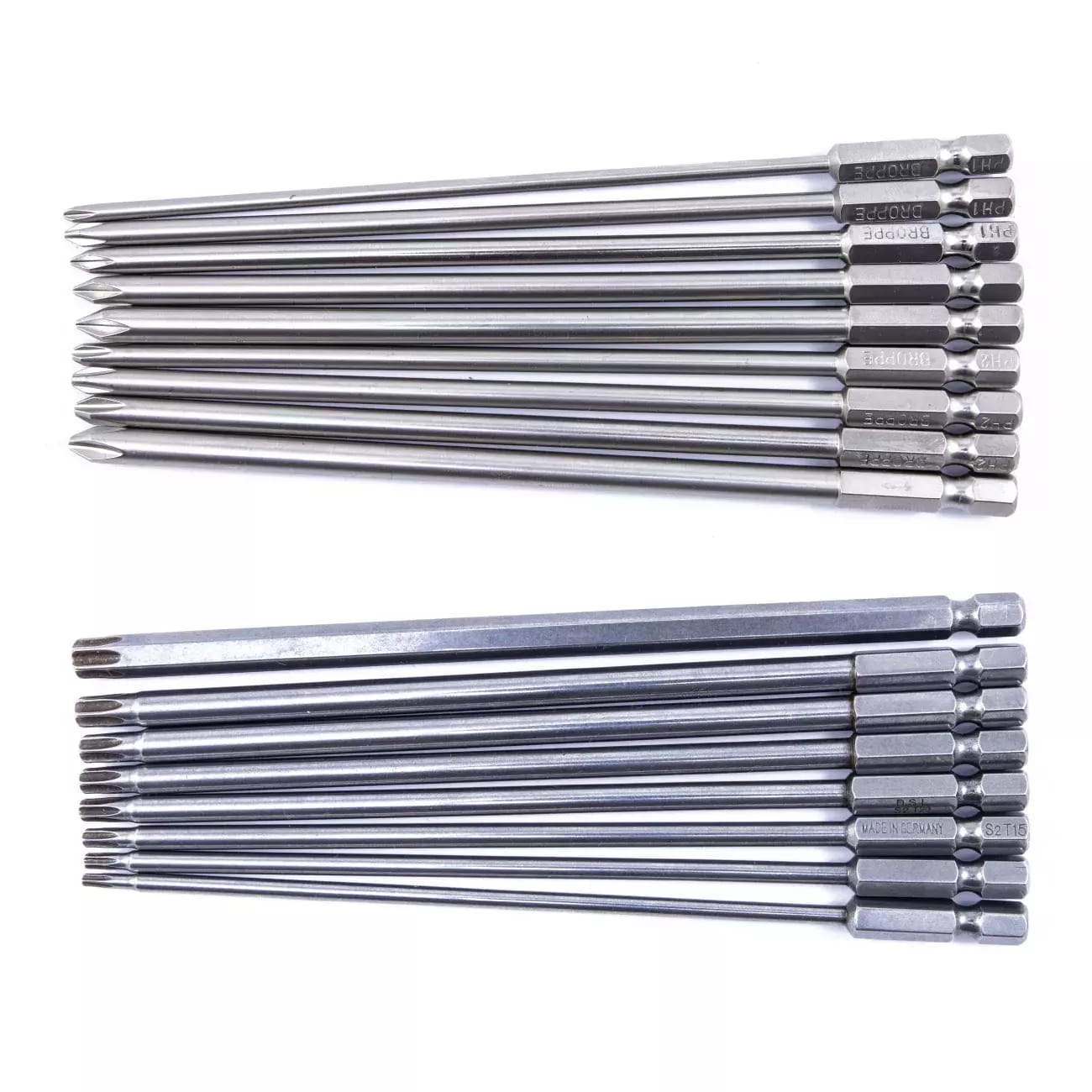 Set 17ks bitů křížových PH a torx bitů - 150mm 1/4\" HEX