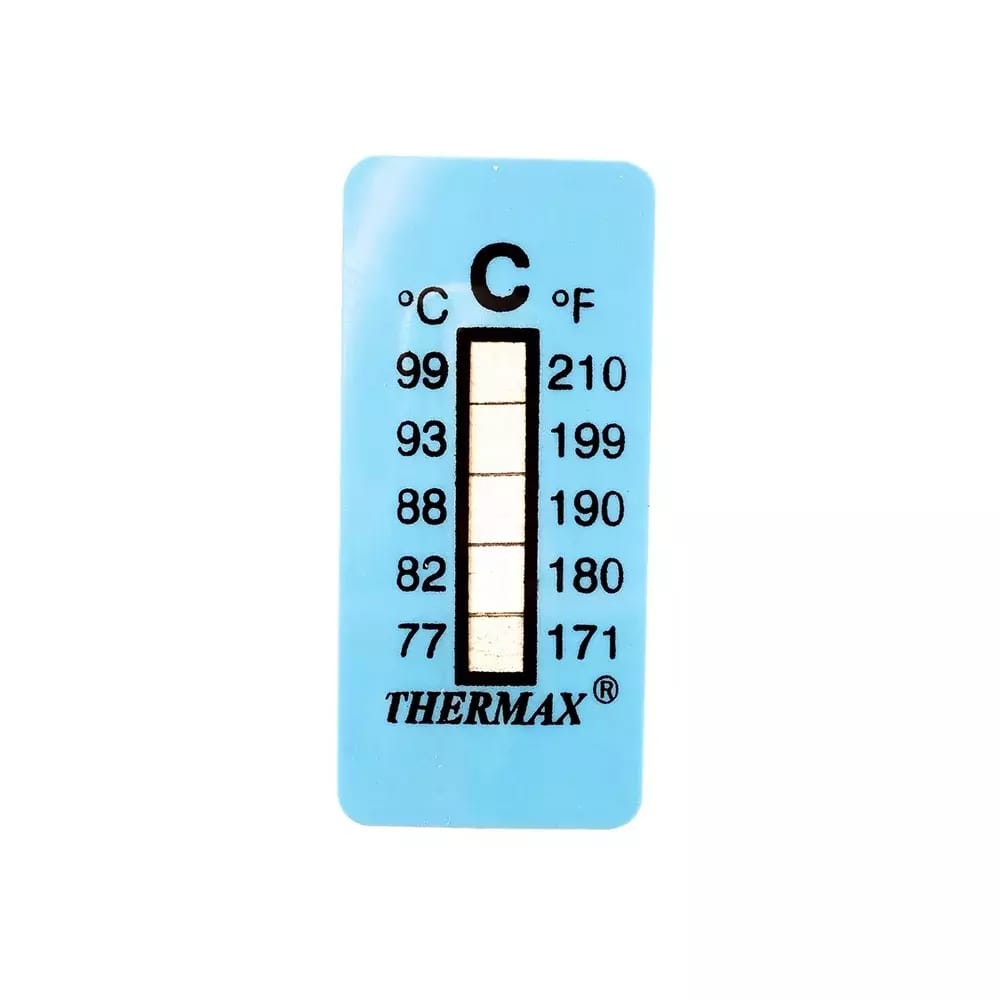 Samolepící teploměr / indikační proužek nereversibilní 77-99°C