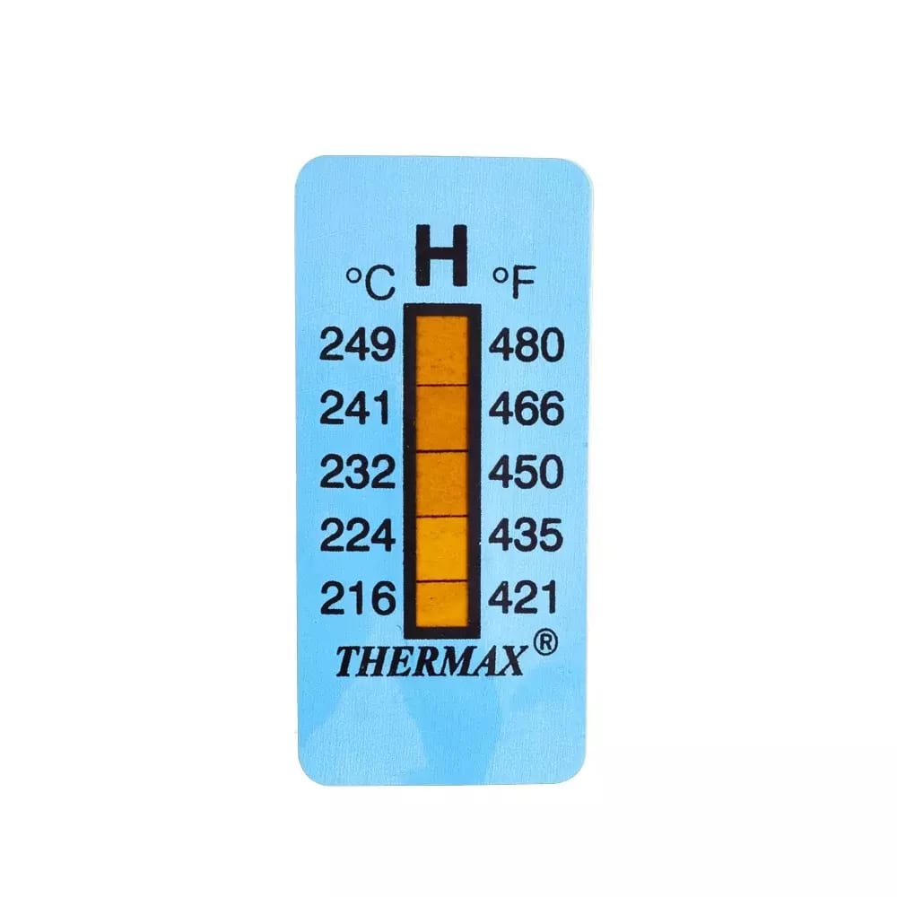 Samolepící teploměr / indikační proužek nereversibilní 216-249°C
