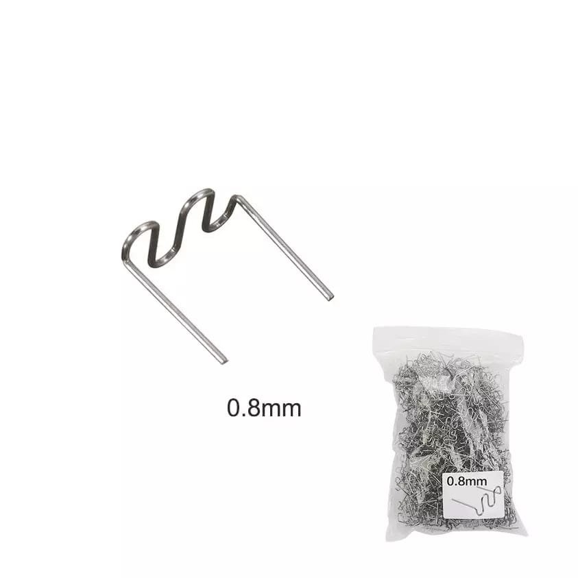 Spony pro sešívačku plastů - plochá esovitá vlna 0,8 mm, 100ks