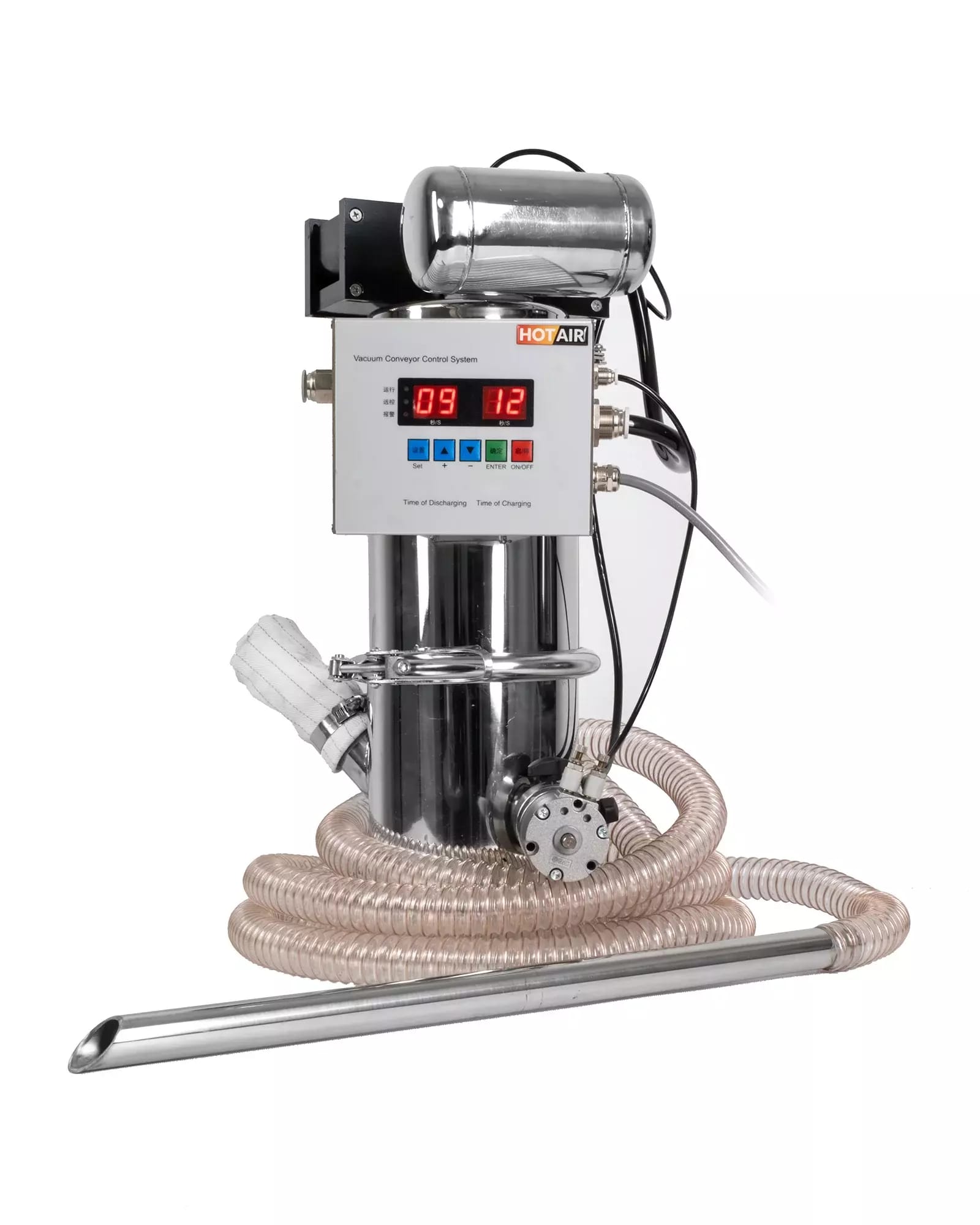 Vertikální vakuový dopravník QVC-1 pro sypké a prašné materiály 350kg/h