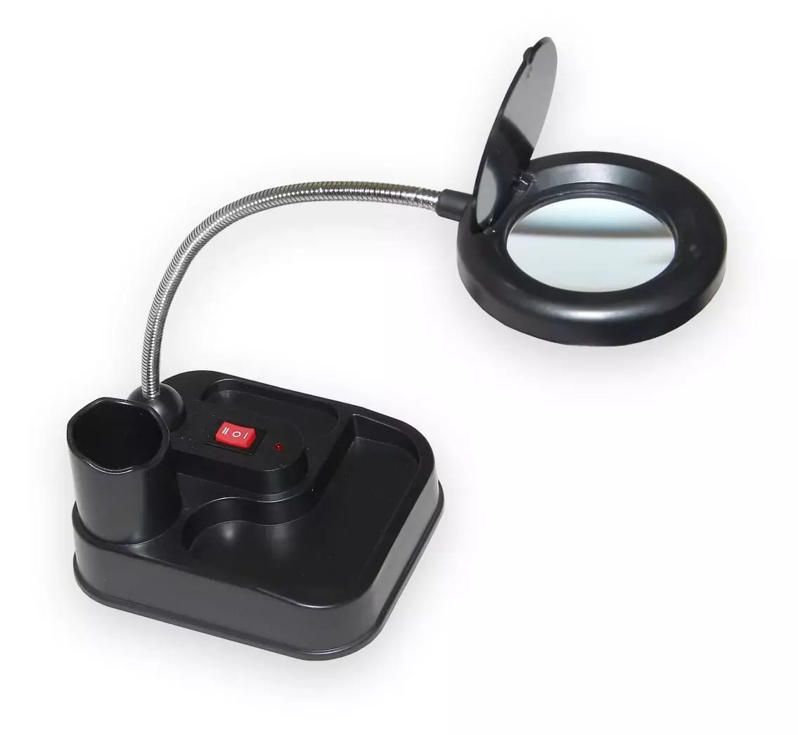 Stolní lampa s lupou BEST 308 dual-power