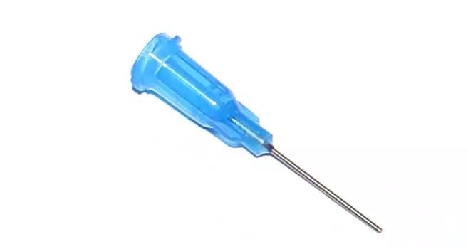 Lepené dávkovací jehly s nerezovou kanylou 25,4mm modrá 22G 1ks