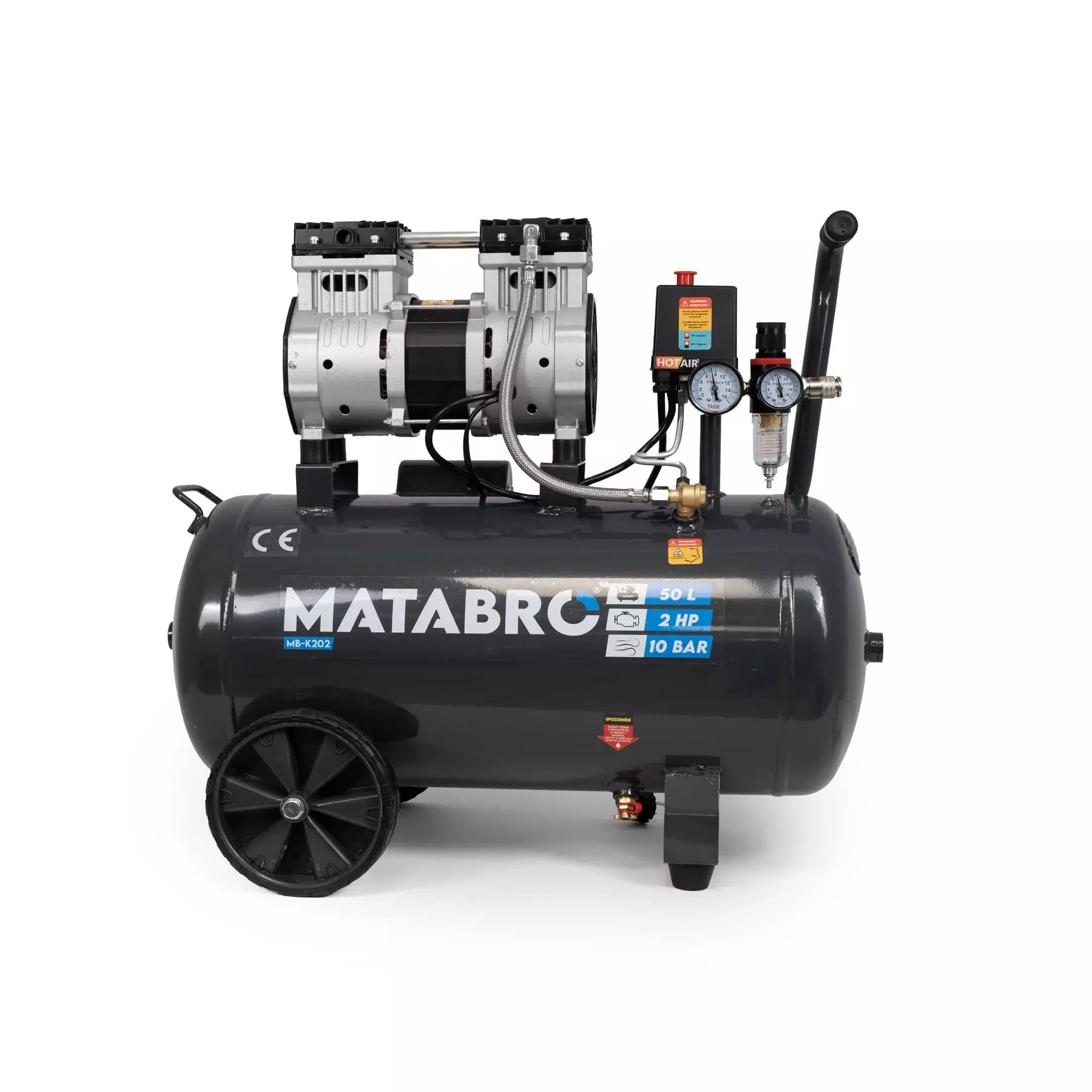 Bezolejový kompresor Matabro MB-K202 - 50l, 230V, 1500W