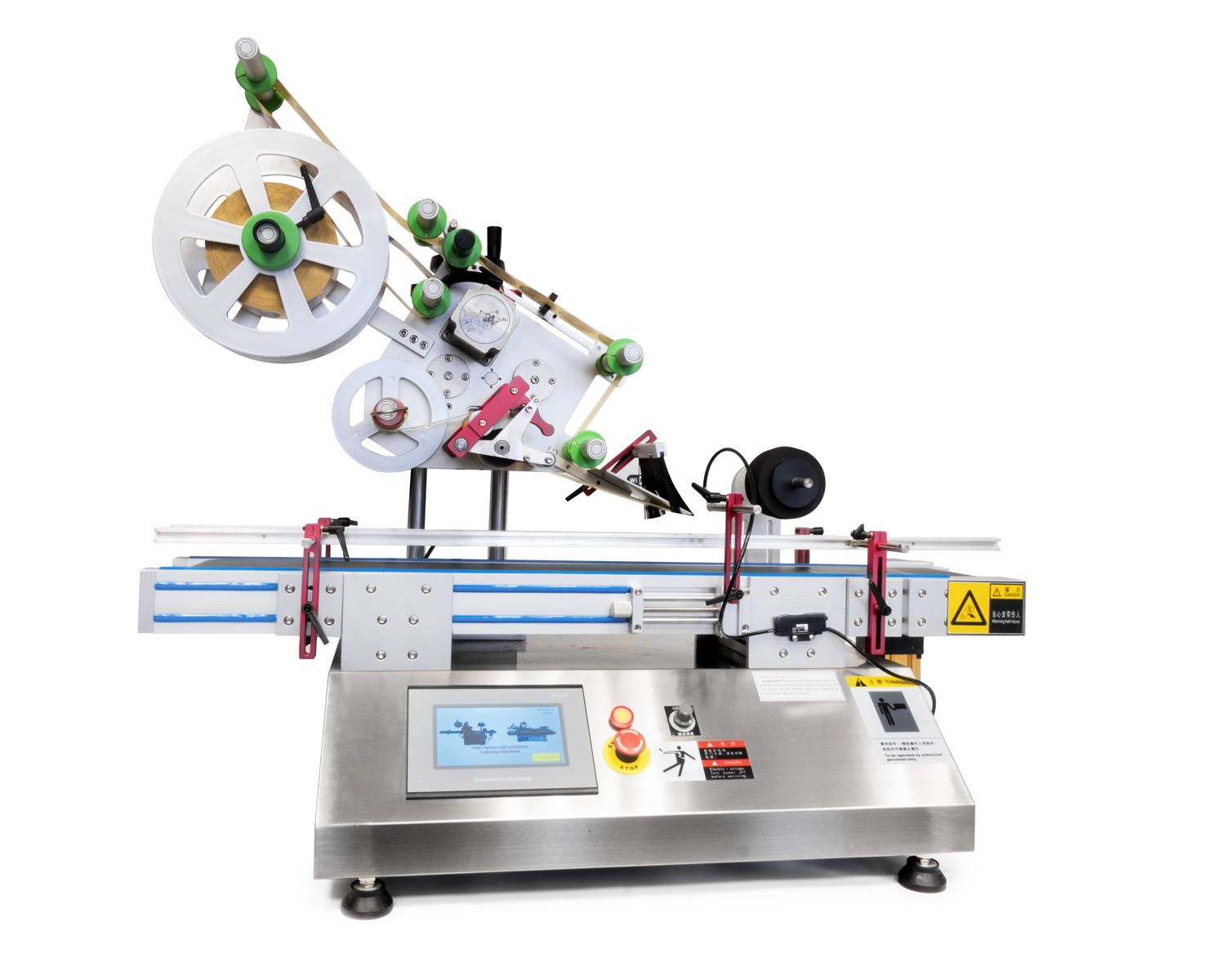 Etiketovací stroj AD-F220 pro lepení etiket a samolepek na sáčky, obaly, krabičky